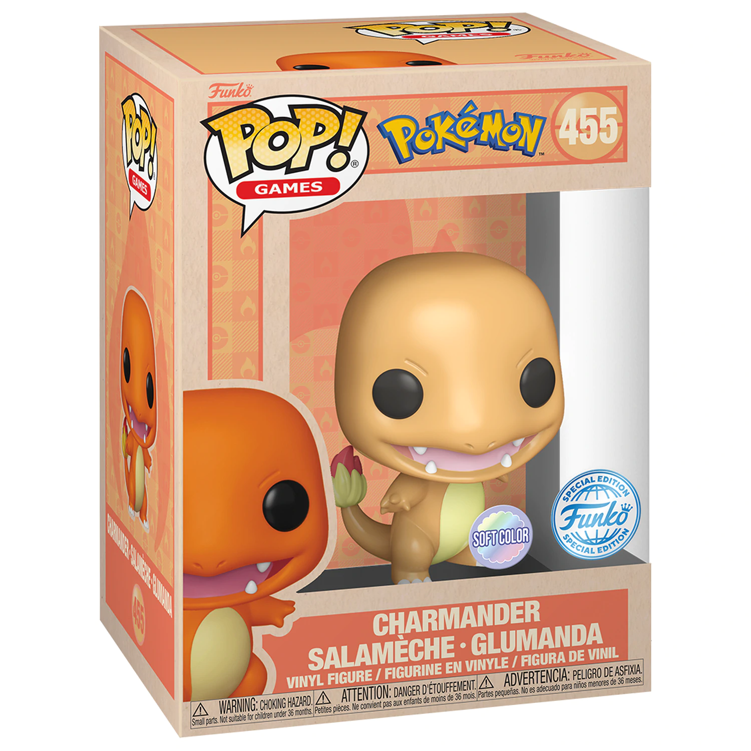Pokemon Funko POP! Animation Vinyl figura Charmander (SftClr) Exkluzív 9 cm termékfotó