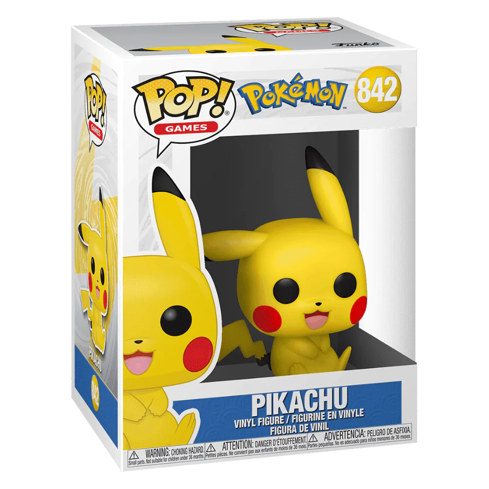 Pokémon Funko POP! Games Vinyl figura Pikachu Sitting 9 cm termékfotó