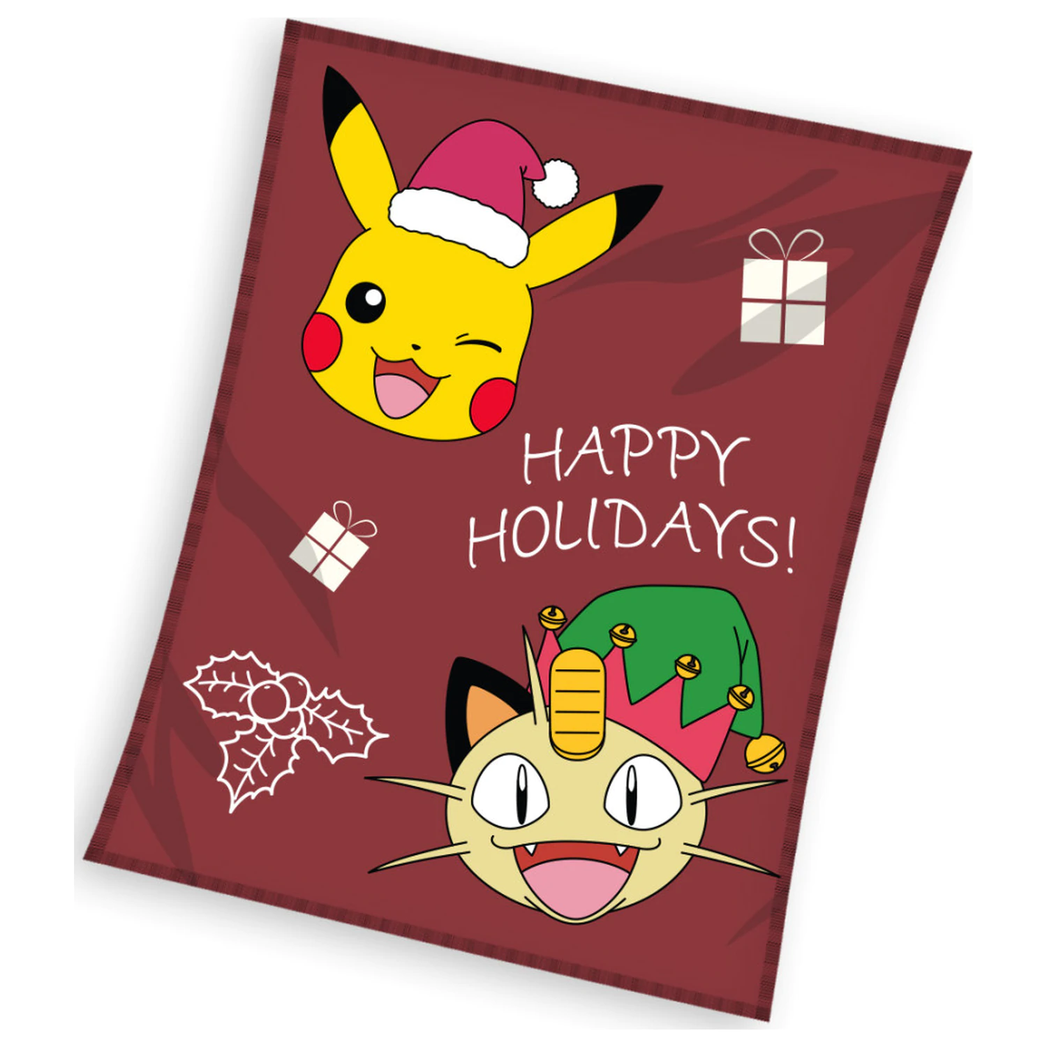Pokémon Happy Holidays Karácsonyi polár takaró  termékfotó
