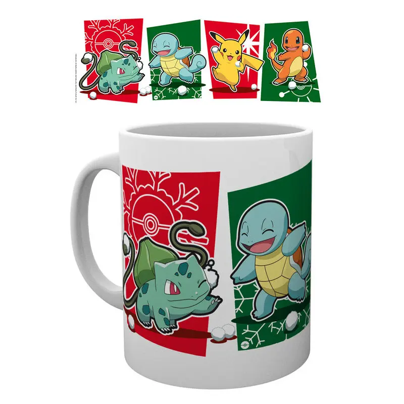 Pokemon Karácsonyi hólabdázó pokemonok bögre termékfotó
