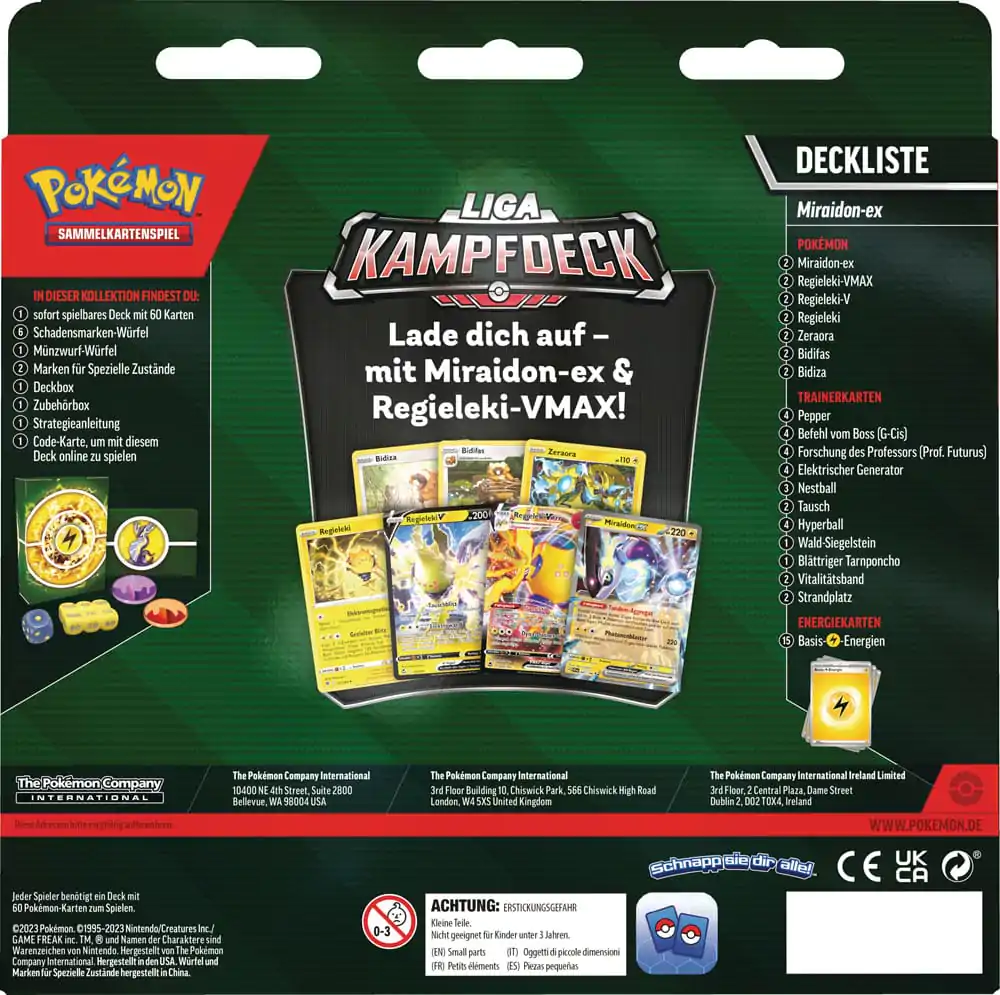 Pokémon KP04 Karmesin&Purpur Miraidon EX Build & Battle Stadium német nyelvű termékfotó