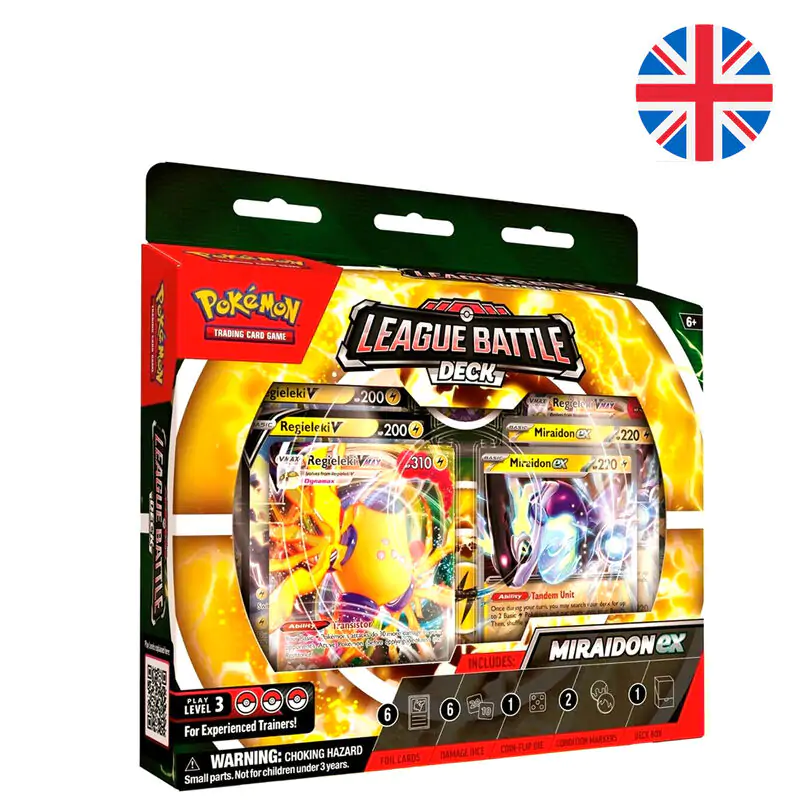 Pokemon League Battle Deck Miraidon Ex collectible kártyajáték angol nyelvű termékfotó