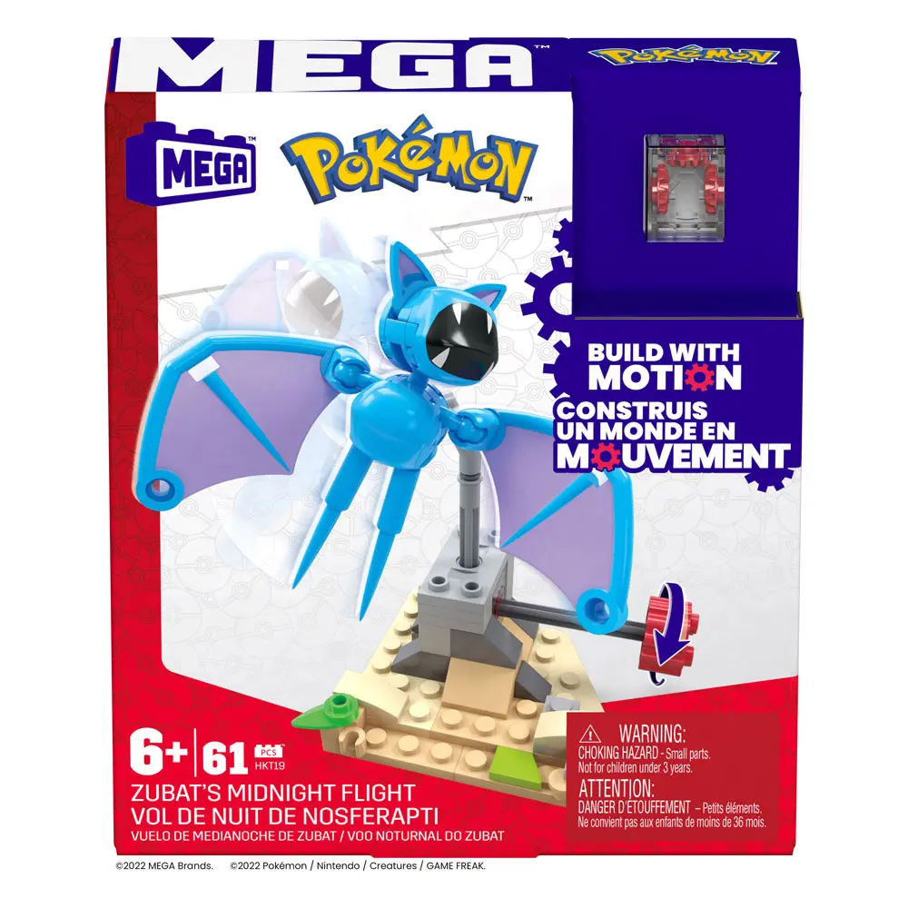 Pokémon Mega Construx Construction Set Zubat's Midnight Flight építőkészlet 11 cm termékfotó