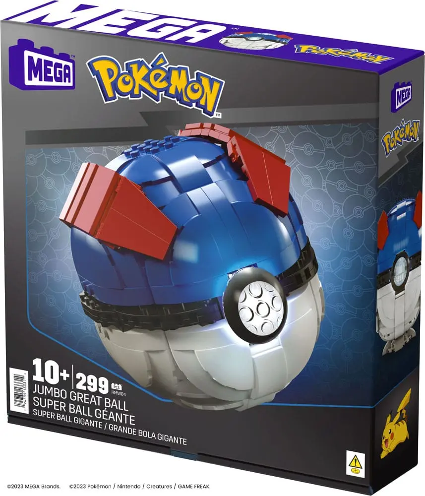 Pokémon Mega Construx Jumbo Great Ball építőjáték csomag 13 cm termékfotó