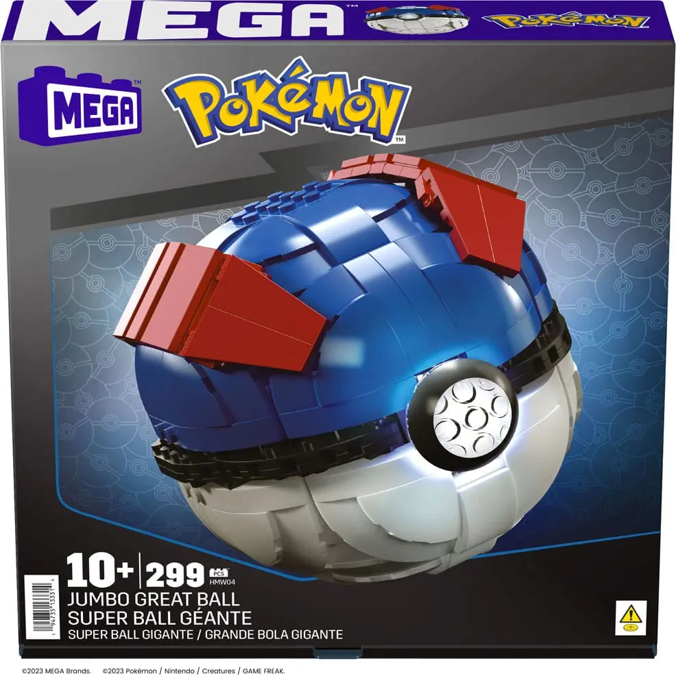 Pokémon Mega Construx Jumbo Great Ball építőjáték csomag 13 cm termékfotó