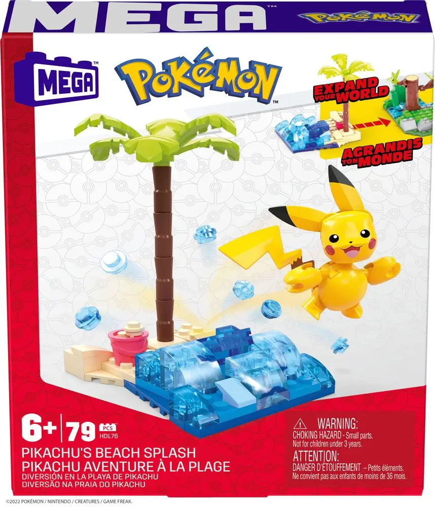 Pokémon Mega Construx Pikachu's strand Splash építőjáték csomag termékfotó