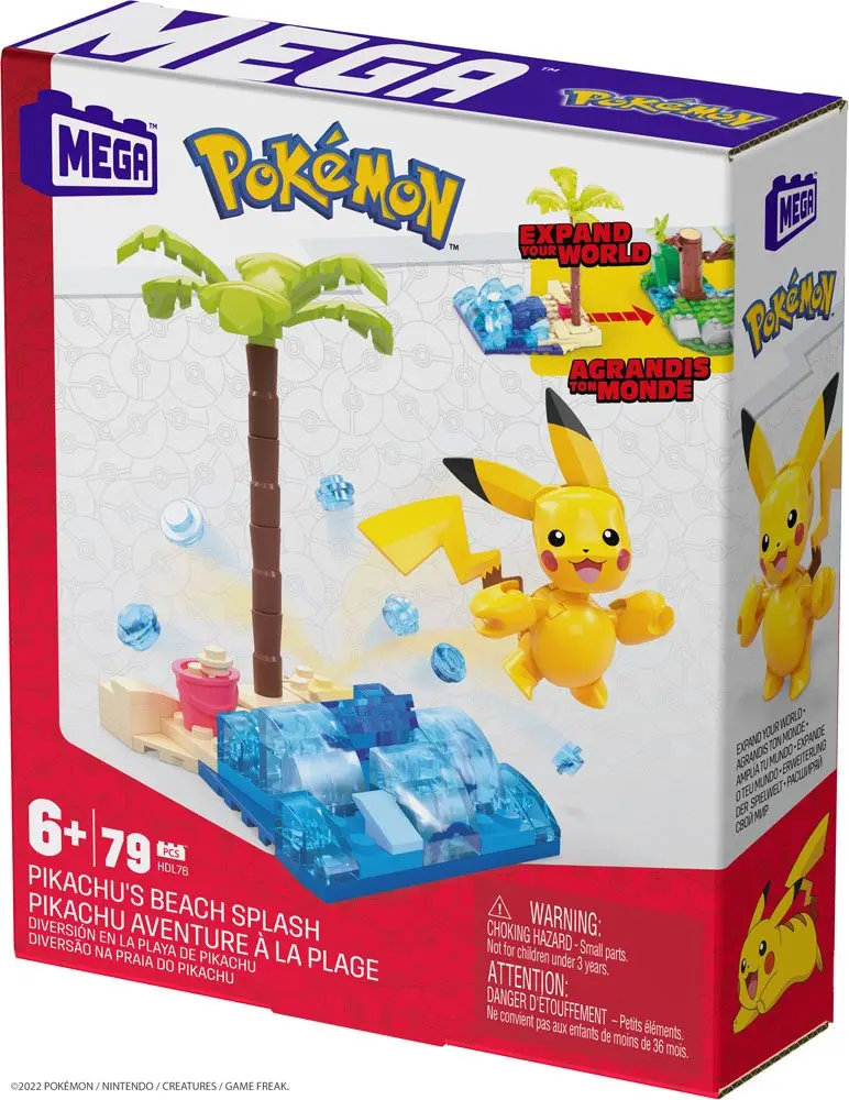 Pokémon Mega Construx Pikachu's strand Splash építőjáték csomag termékfotó