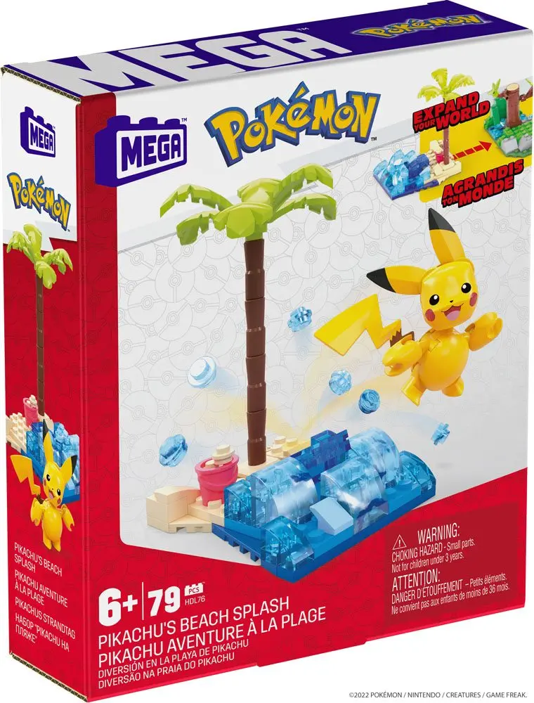 Pokémon Mega Construx Pikachu's strand Splash építőjáték csomag termékfotó