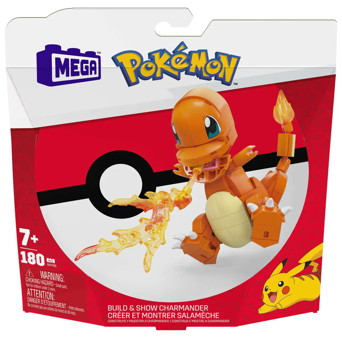 Pokémon Mega Construx Wonder Builders Charmander építőkészlet 10 cm termékfotó