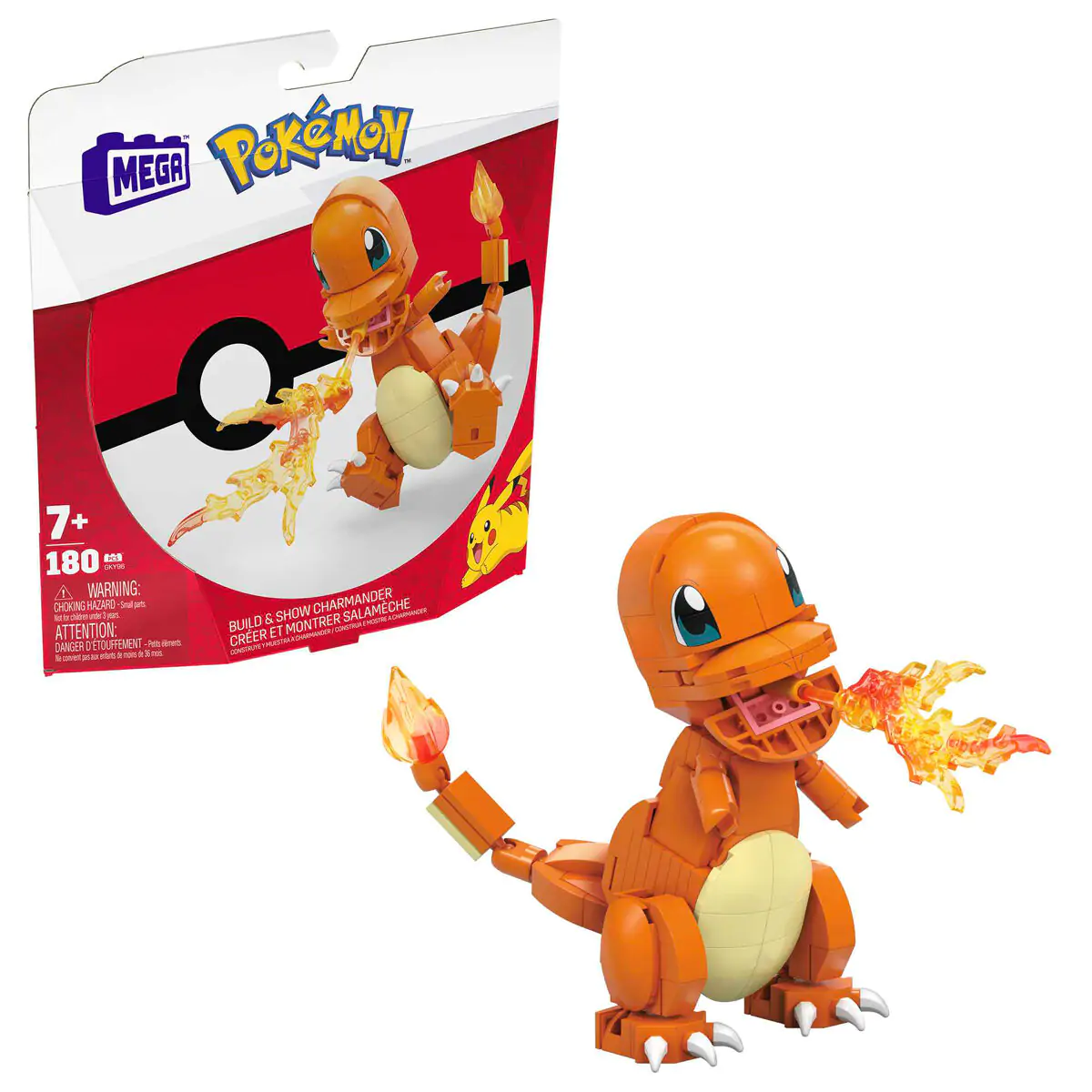 Pokémon Mega Construx Wonder Builders Charmander építőkészlet 10 cm termékfotó