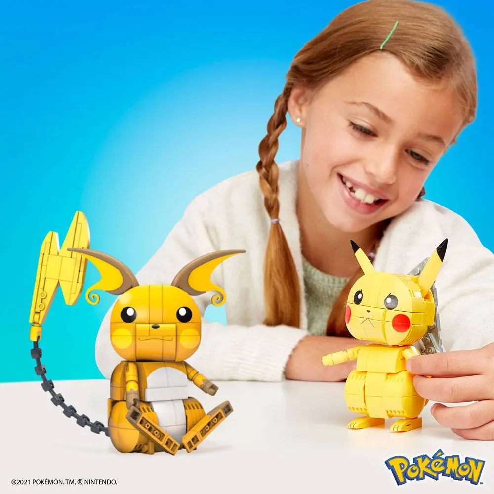 Pokémon Mega Construx Wonder Builders Pikachu Evolution Trio építőkészlet 13 cm termékfotó