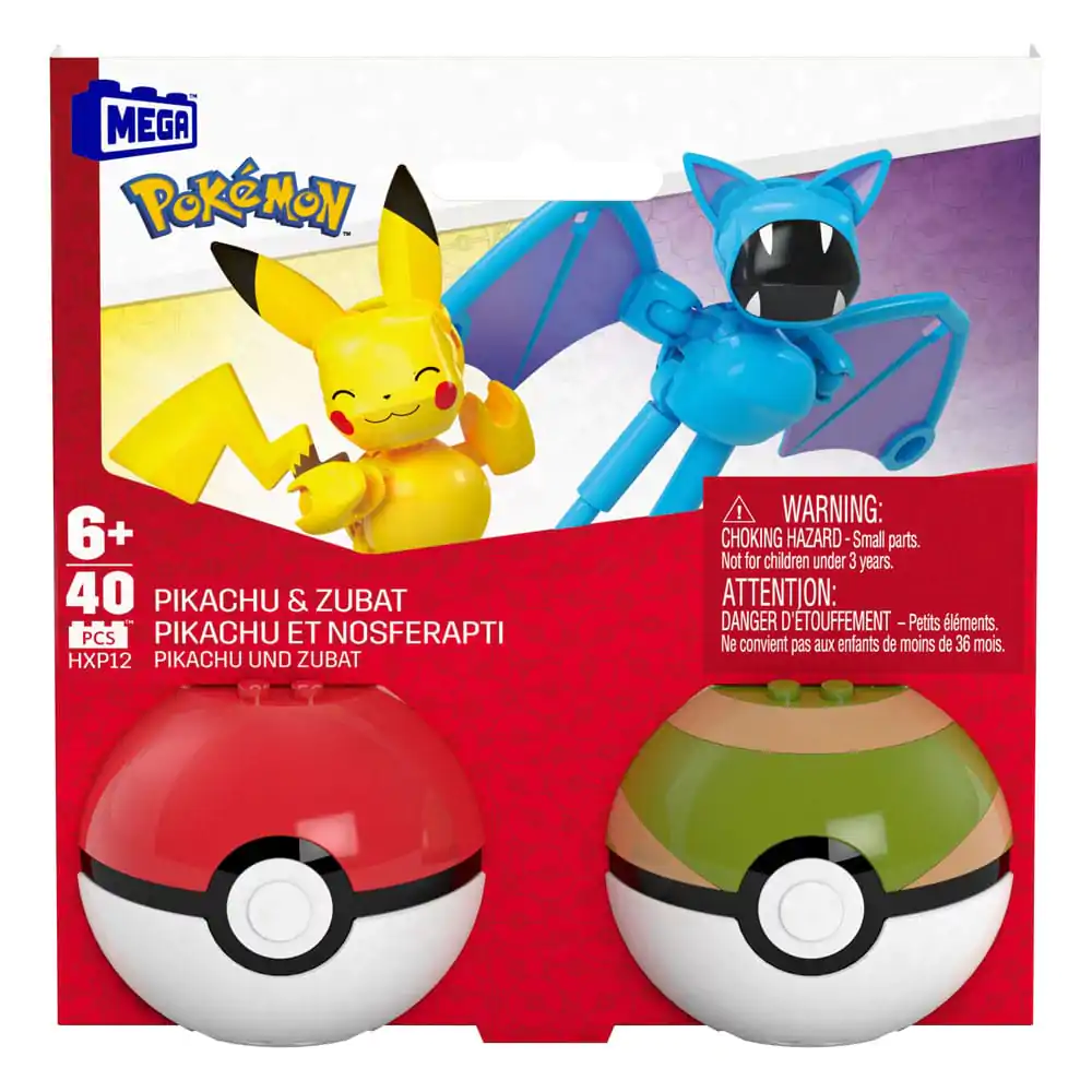 Pokémon MEGA Poké Ball Collection: Pikachu & Zubat építőkészlet termékfotó