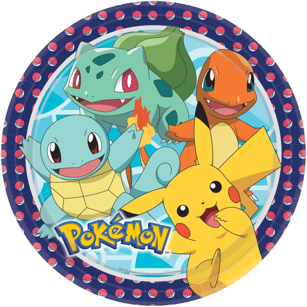 Pokémon papírtányér 8 db-os 23 cm termékfotó