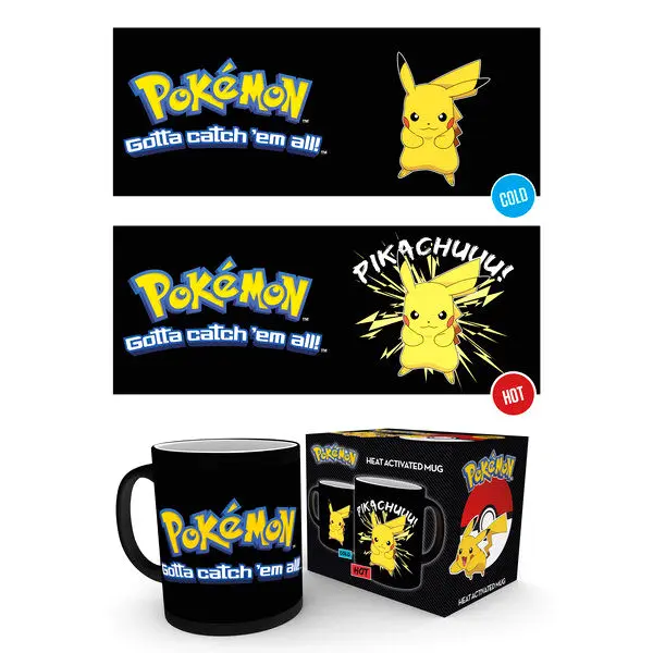 Pokemon Pikachu hőre változó bögre termékfotó