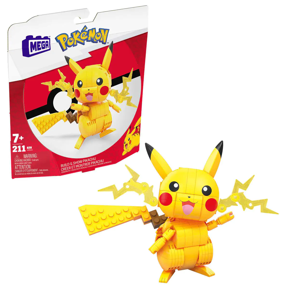 Pokemon Pikachu Mega Contrux csomag 211db-os termékfotó