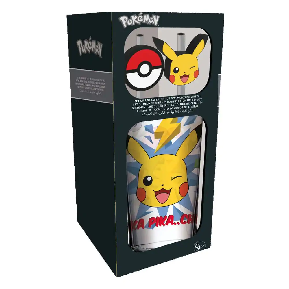 Pokémon Pikachu üvegpohár szívószállal 485 ml termékfotó