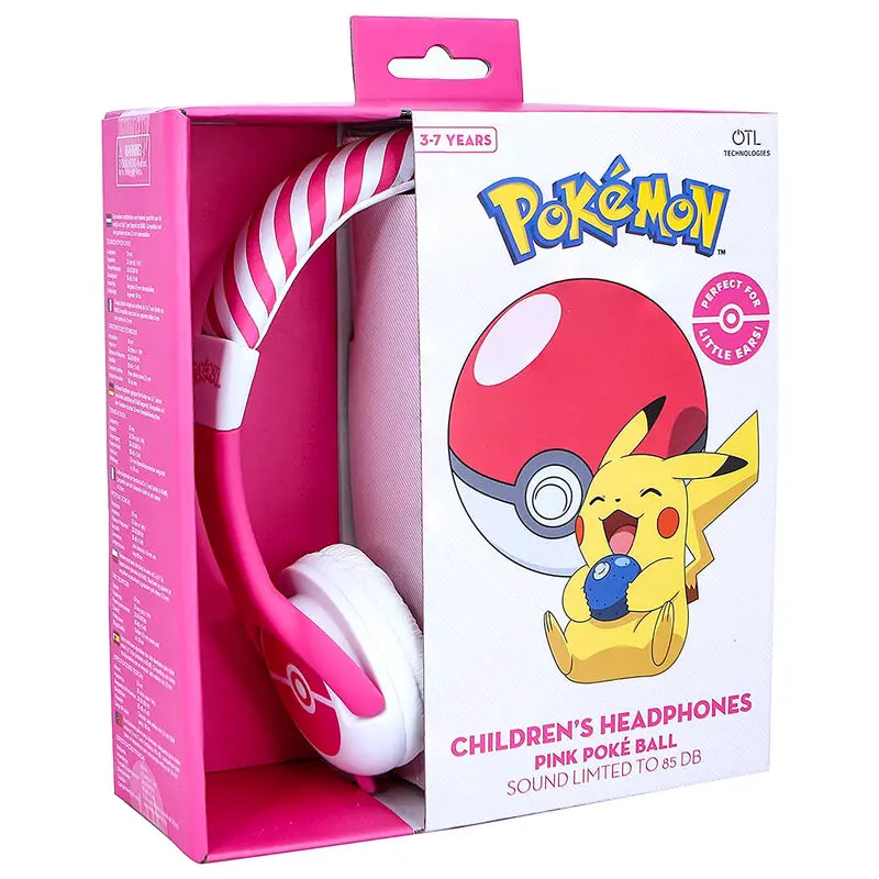 Pokemon Pink Pokeball gyerek fejhallgató fülhallgató termékfotó