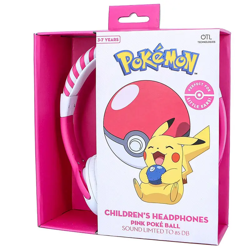 Pokemon Pink Pokeball gyerek fejhallgató fülhallgató termékfotó