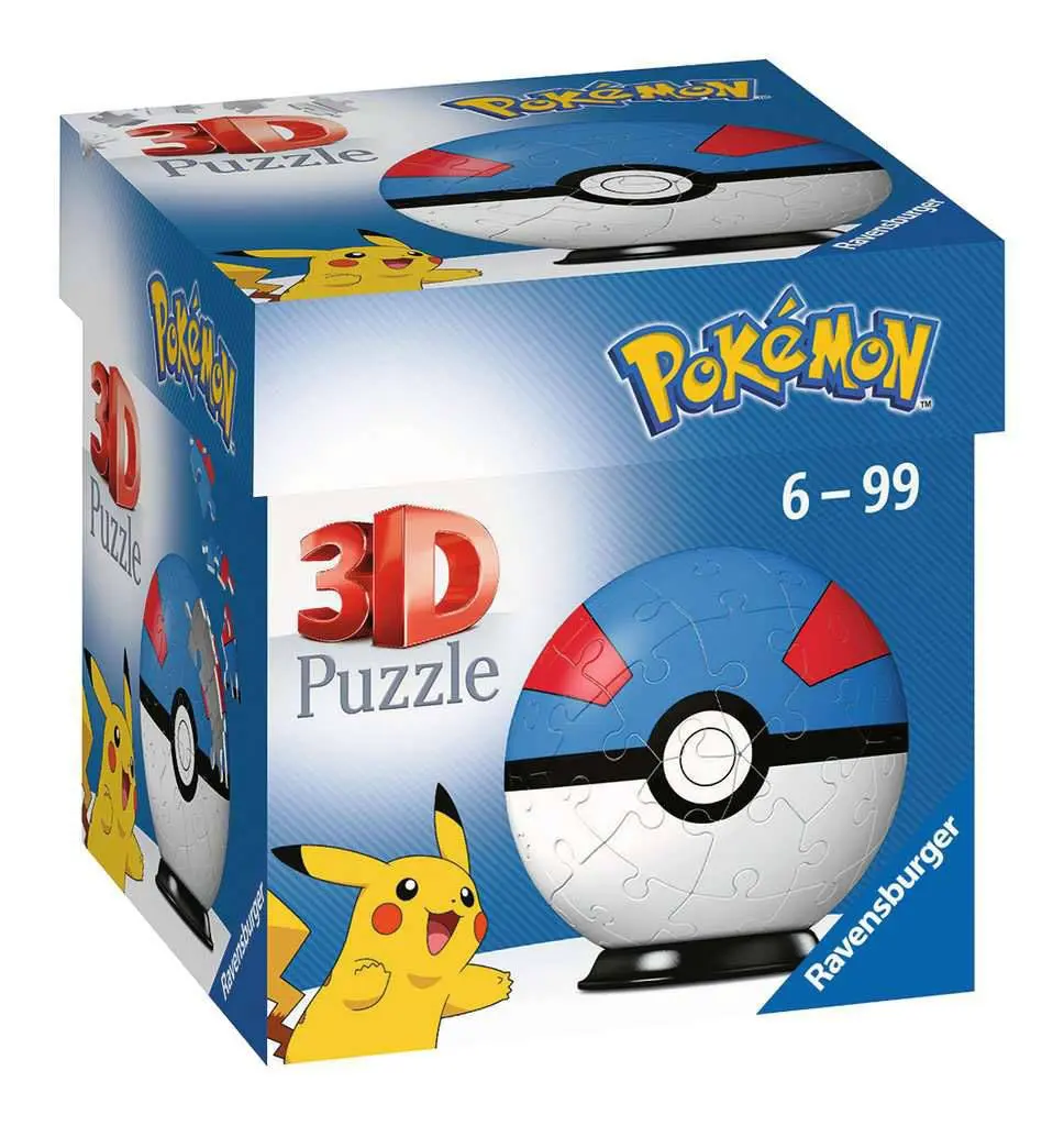 Pokémon 3D Puzzle Pokéballs: Great Ball (55 pieces) termékfotó