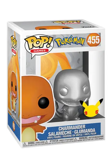 Pokemon POP! Games Vinyl figura Charmander Silver 25th Anniversary Special Edition 9 cm termékfotó