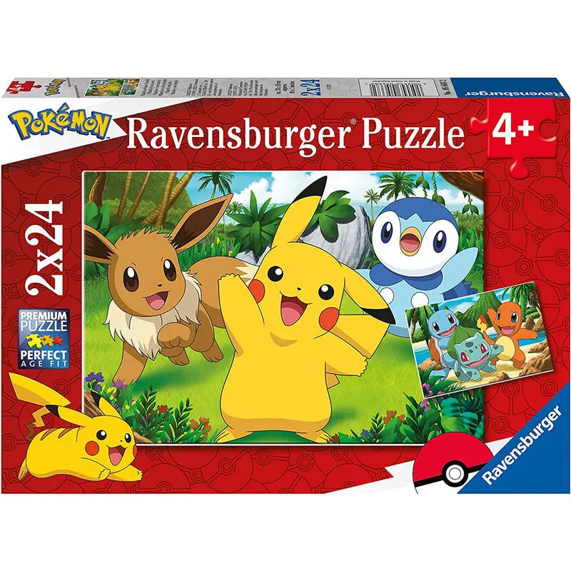 Pokémon Children's Jigsaw Puzzle Pikachu & Friends (2 x 24 pieces) termékfotó