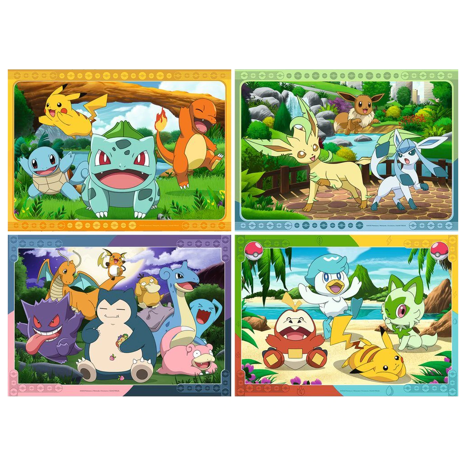 Pokemon puzzle 4x100db-os termékfotó