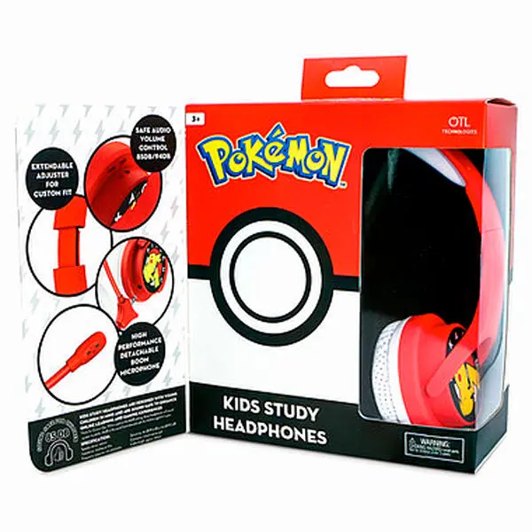 Pokemon Red Pikachu gyerek fejhallgató fülhallgató termékfotó