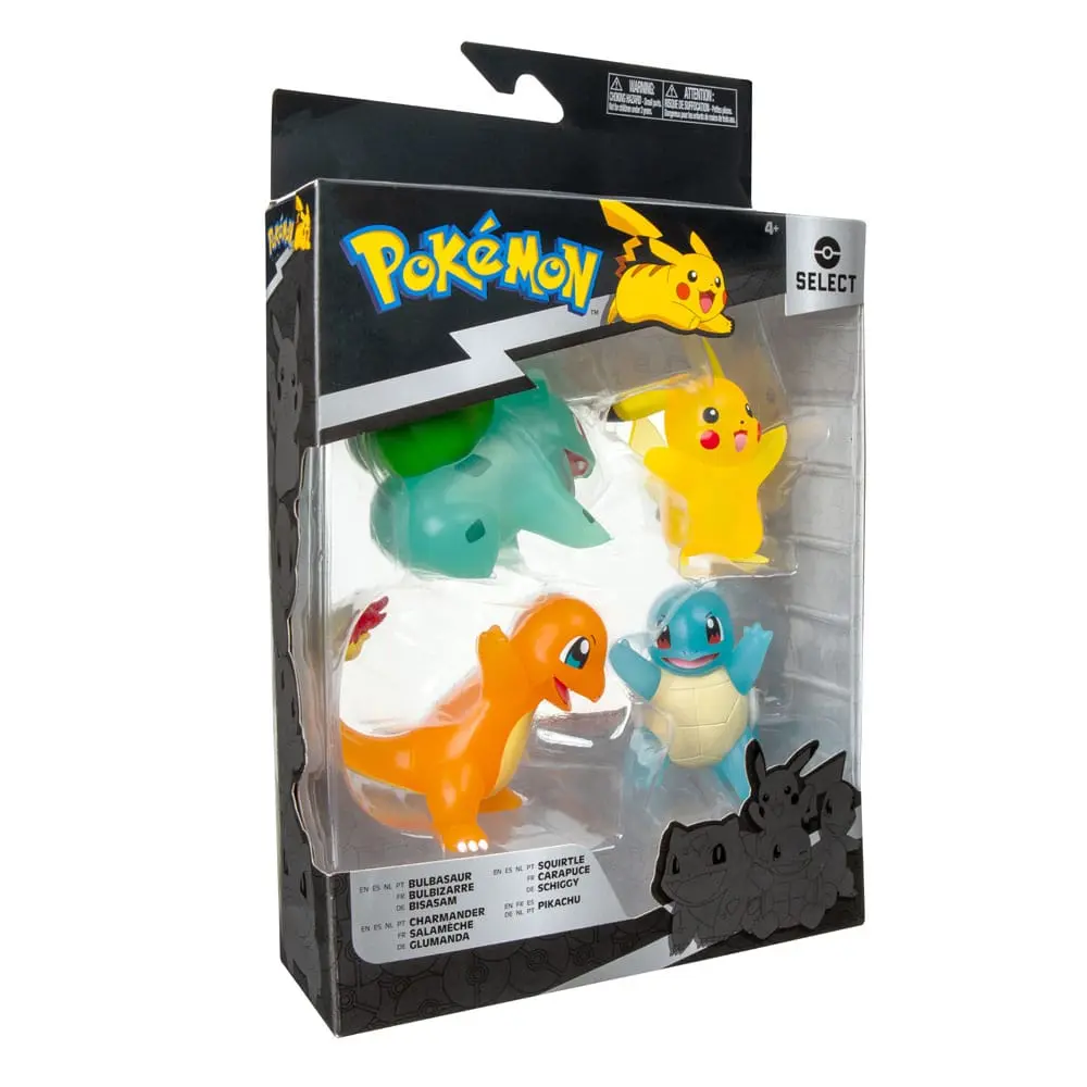 Pokémon Select Battle Bulbasaur, Pikachu, Squirtle, Charmander (Translucent) figura csomag 7,5 cm termékfotó