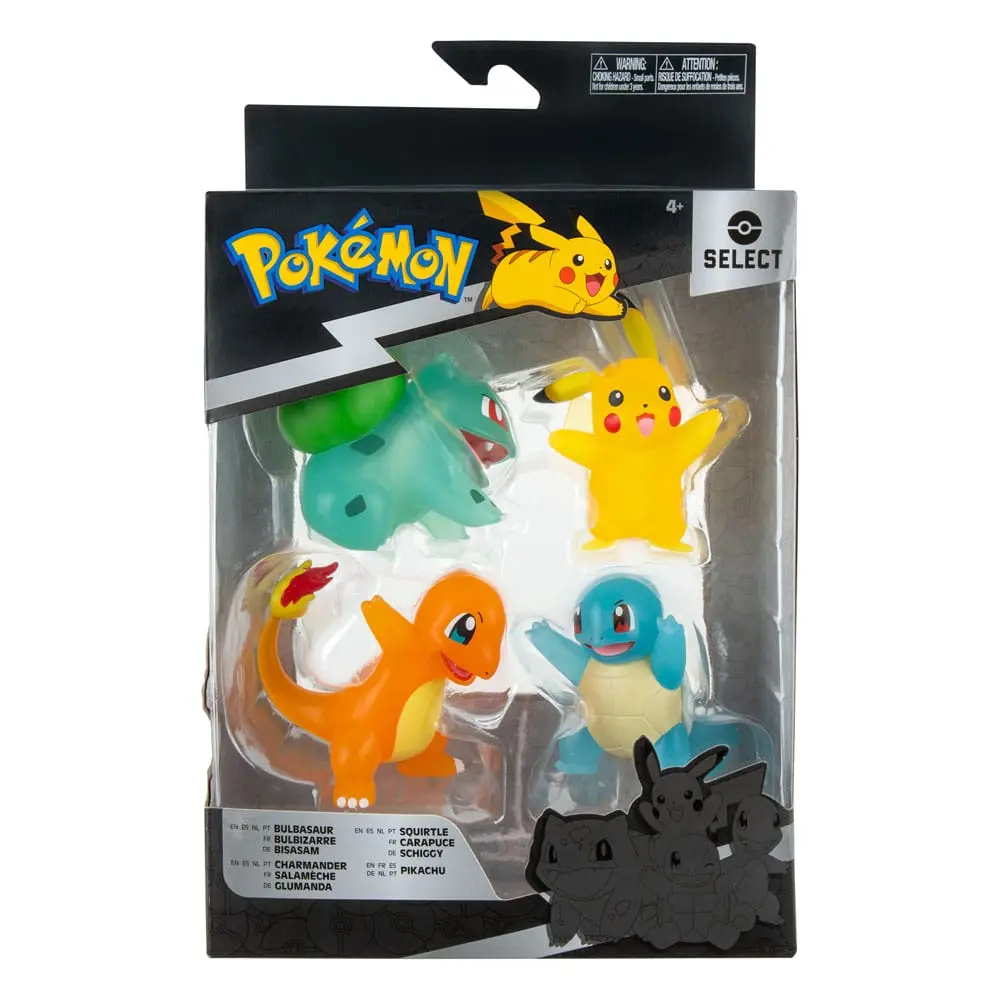 Pokémon Select Battle Bulbasaur, Pikachu, Squirtle, Charmander (Translucent) figura csomag 7,5 cm termékfotó