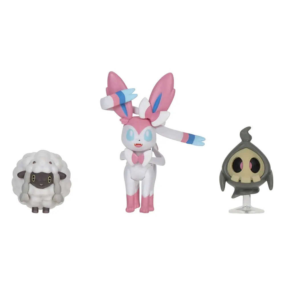 Pokémon Select Battle Duskull, Wooloo, Sylveon figura 7,5 cm termékfotó