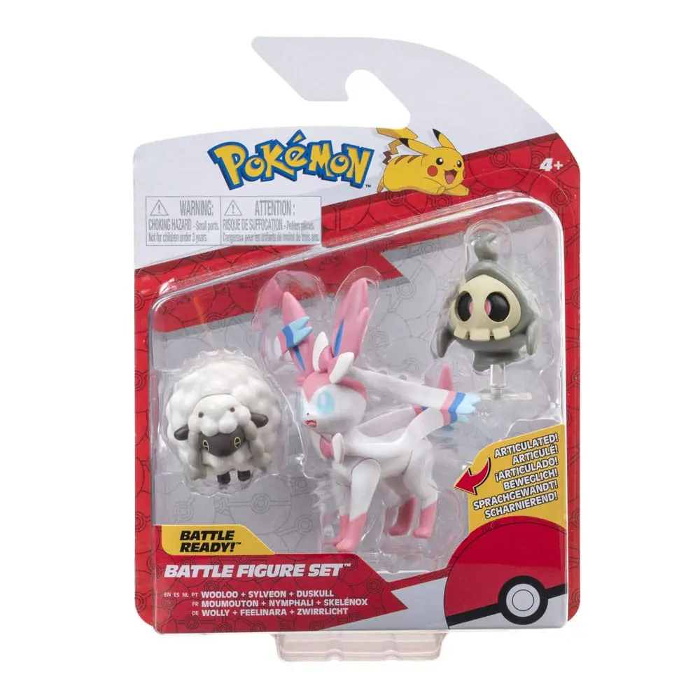 Pokémon Select Battle Duskull, Wooloo, Sylveon figura 7,5 cm termékfotó