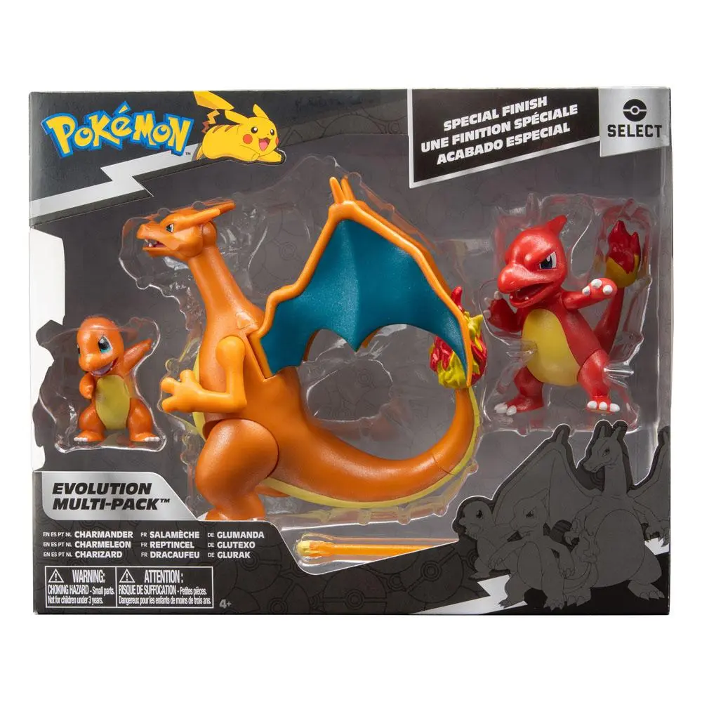 Pokémon Select Evolution Charmander , Charmeleon , Charizard akciófigura csomag (3 db-os) termékfotó