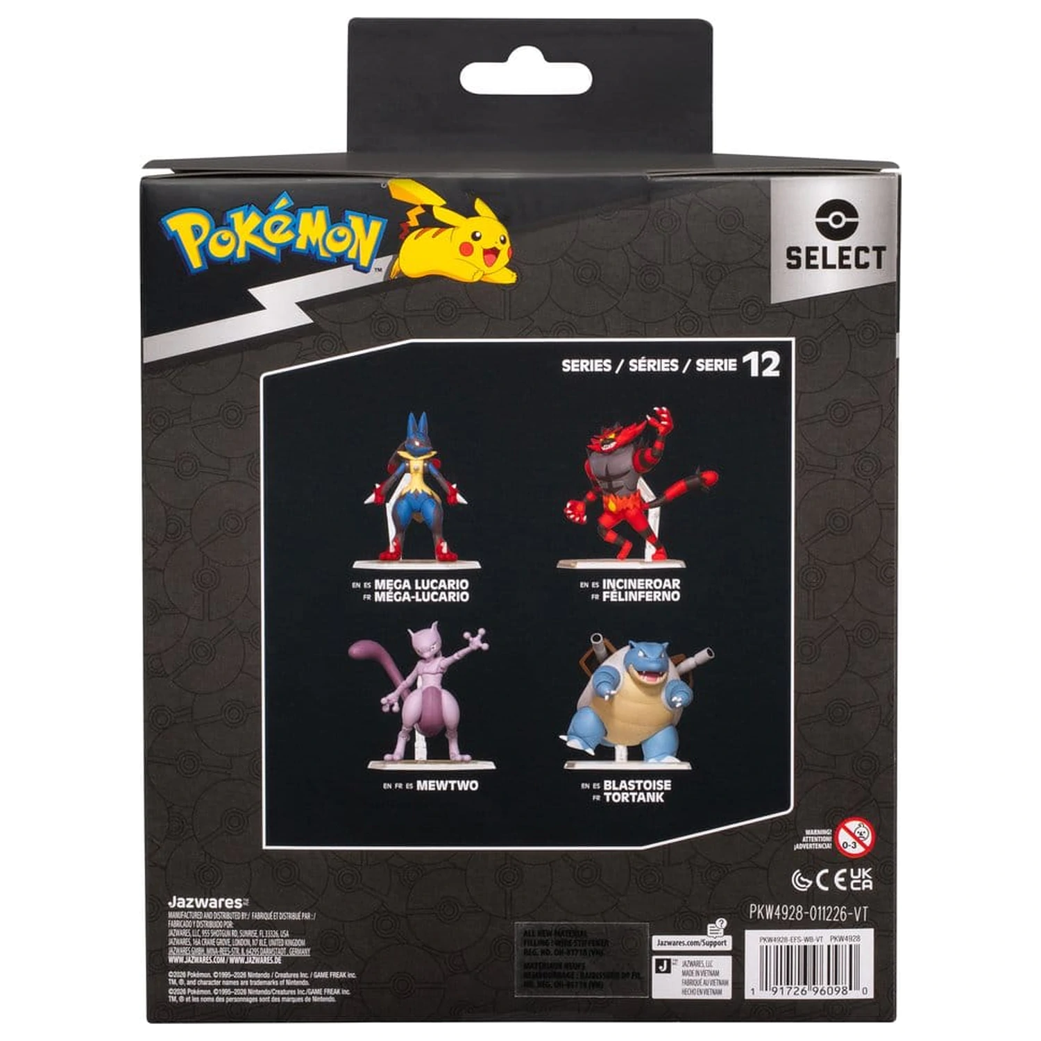 Pokémon Select Super-mozgatható akciófigura Mega Lucario termékfotó