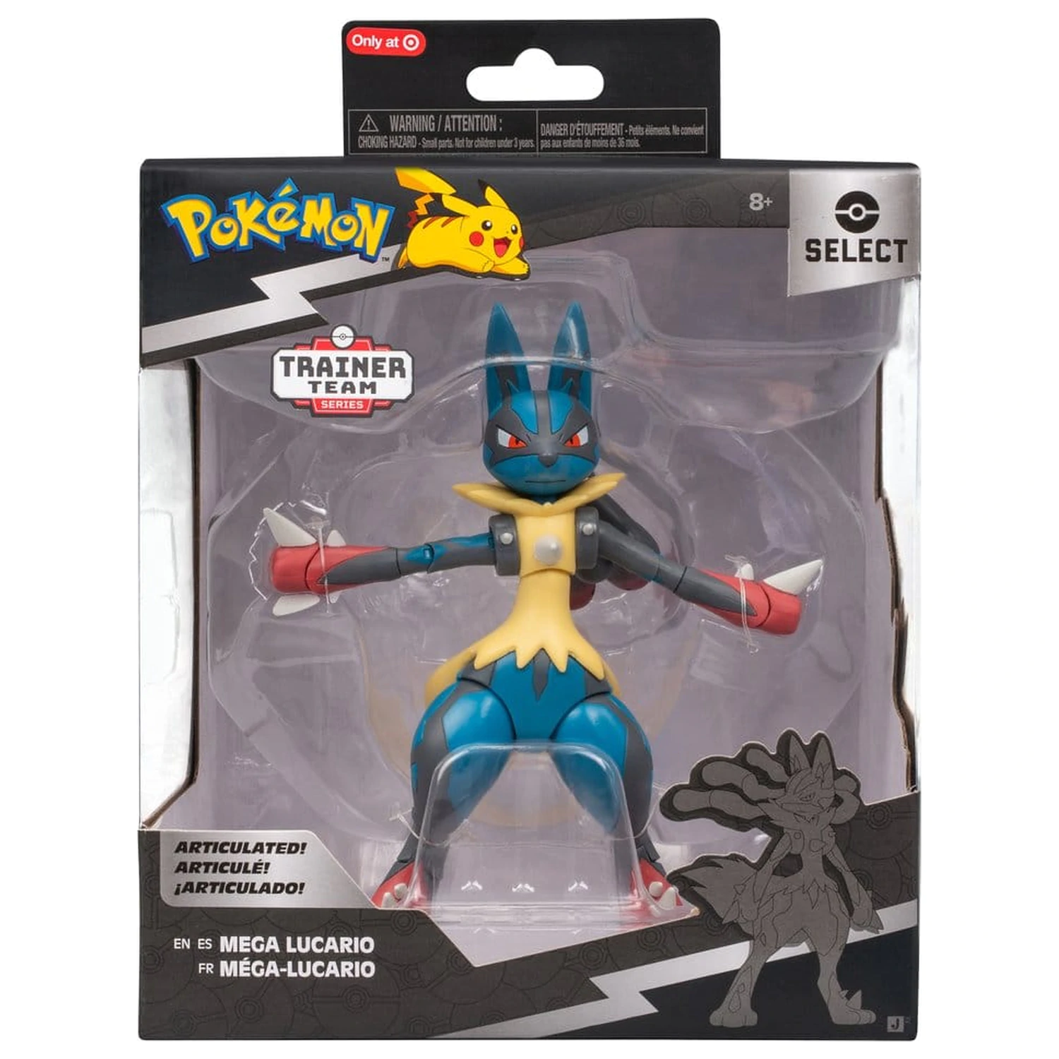 Pokémon Select Super-mozgatható akciófigura Mega Lucario termékfotó