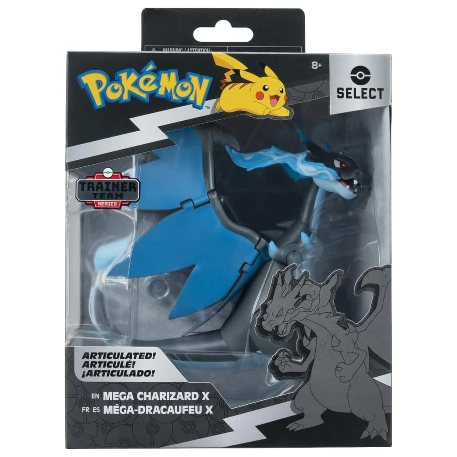 Pokémon Select Super mozgatható figura Mega Charizard X 15 cm termékfotó