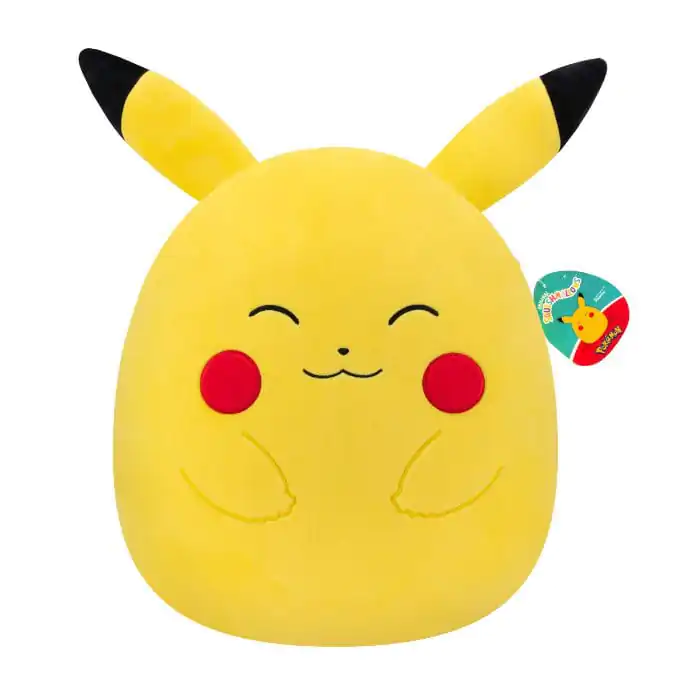 Pokémon Squishmallows Happy Pikachu plüss figura 35 cm termékfotó