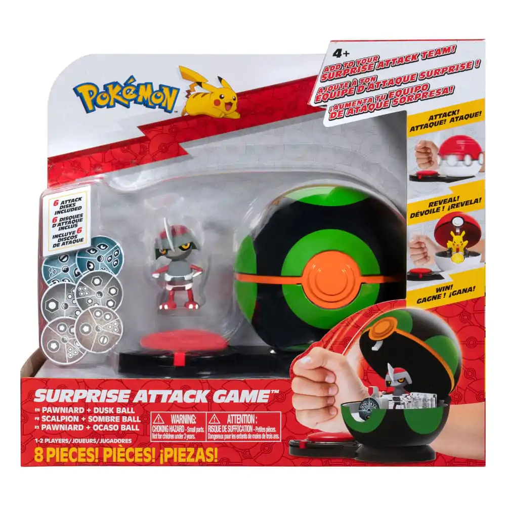 Pokémon Surprise Attack Game Pawniard with Dusk Ball termékfotó