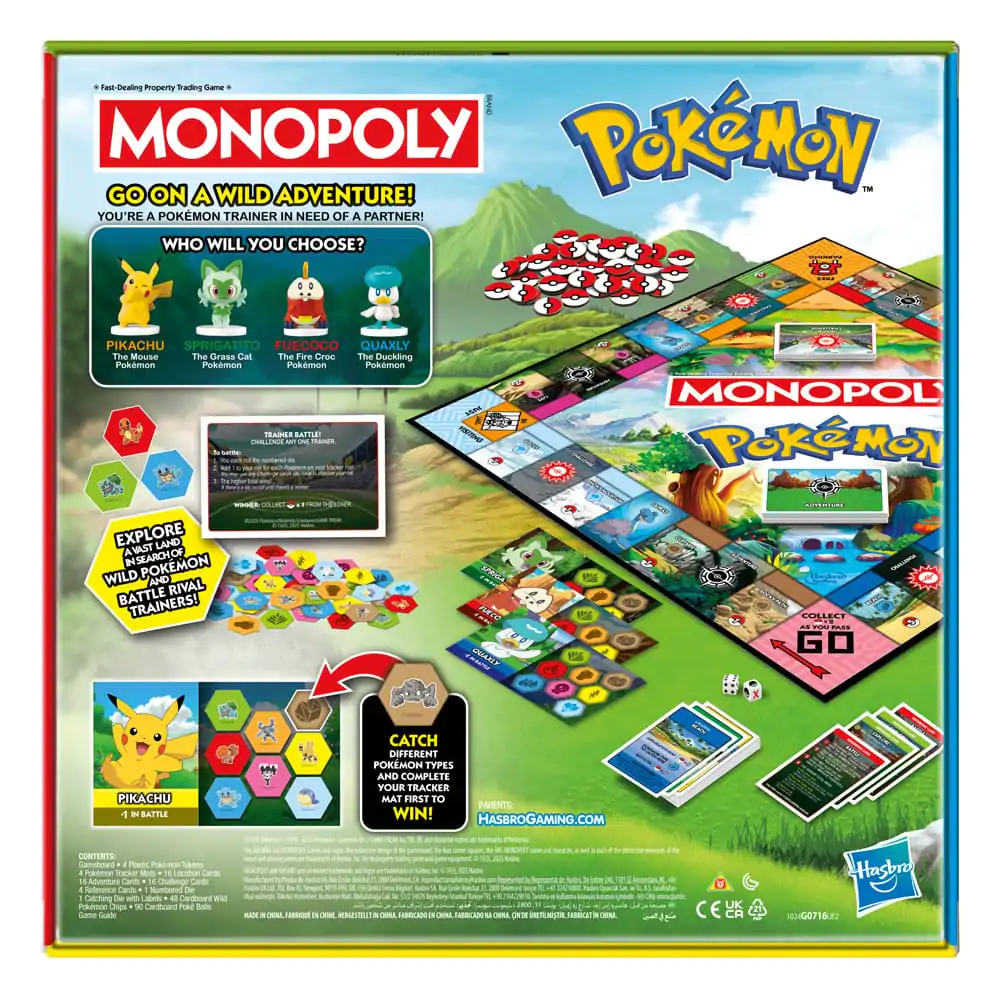 Pokémon társasjáték Monopoly Angol nyelvű termékfotó