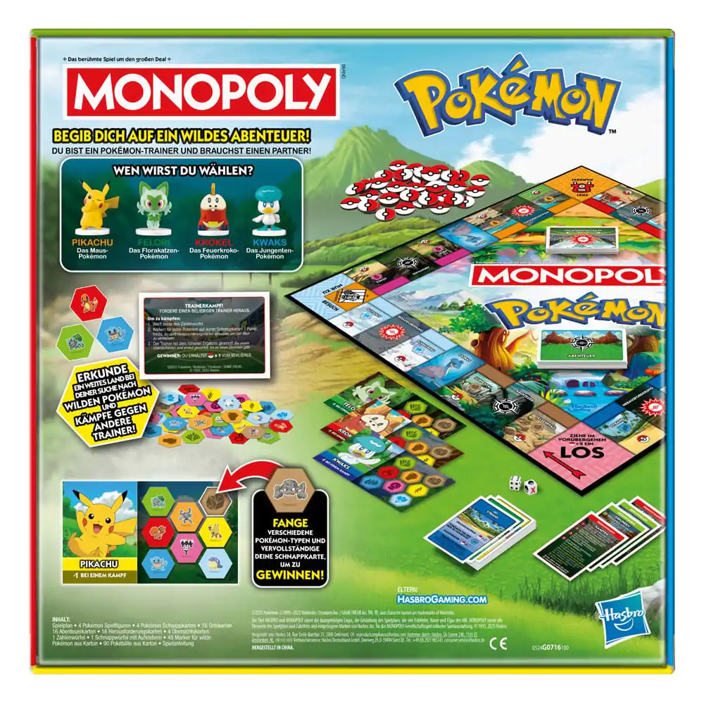 Pokémon társasjáték Monopoly német nyelvű termékfotó