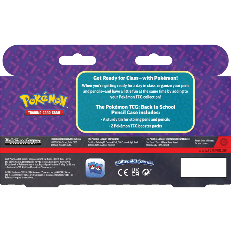 Pokémon TCG Back To School Pencil Case tolltartó és kártya csomag 2024 Angol nyelvű termékfotó