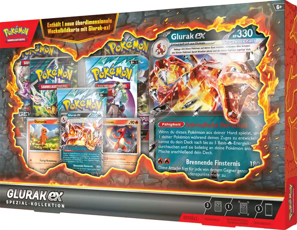 Pokémon TCG Special Collection Glurak 2025 német nyelvű termékfotó