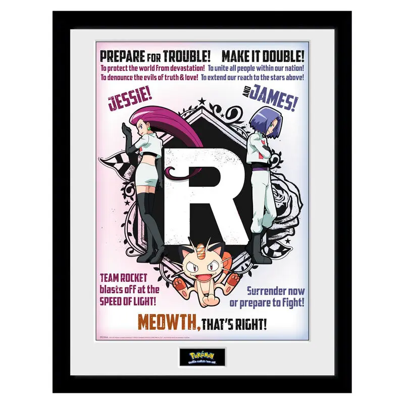 Pokemon Team Rocket bekeretezett poszter termékfotó