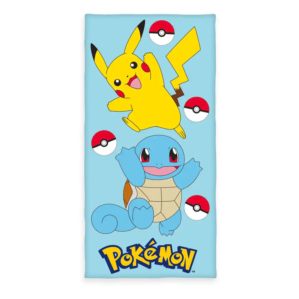 Pokemon Velour Pikachu & Squirtle törölköző 75 x 150 cm termékfotó