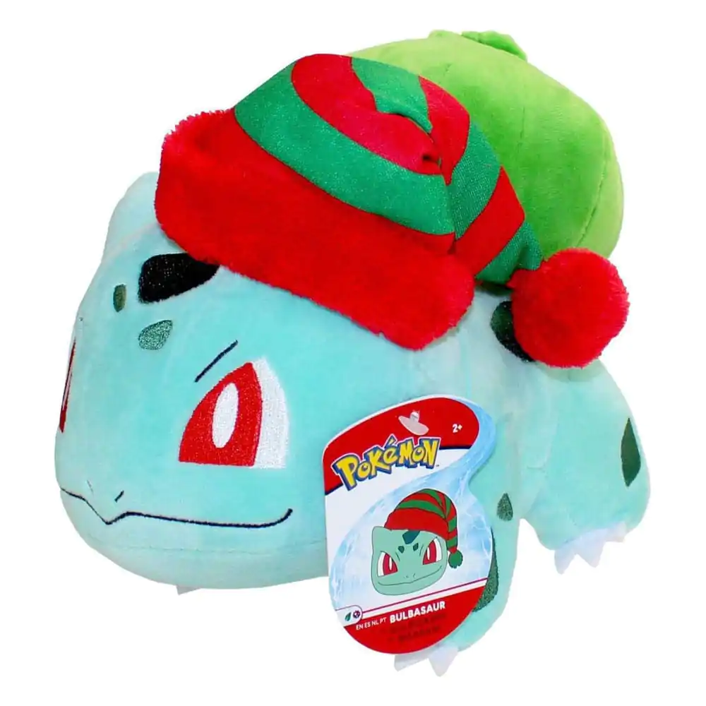 Pokémon Winter Bulbasaur with Christmas Hat plüss figura 20 cm termékfotó