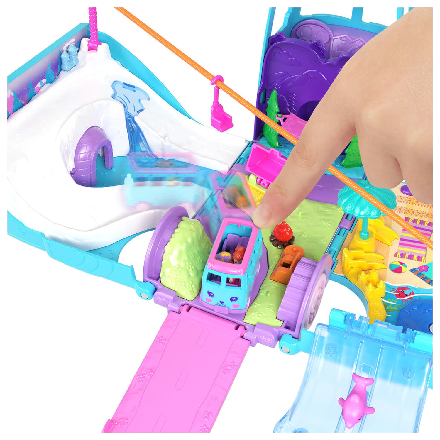 Polly Pocket Animal Adventure Van játékkészlet termékfotó