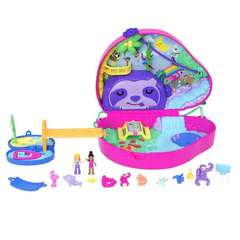 Polly Pocket Family of Sloths 2 in 1 chest játékkészlet termékfotó