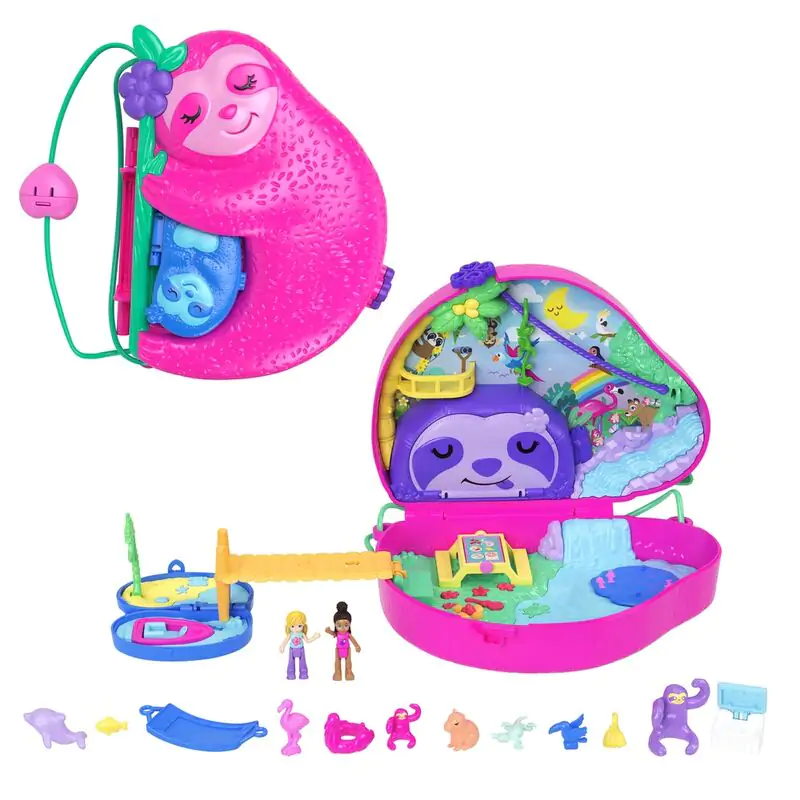 Polly Pocket Family of Sloths 2 in 1 chest játékkészlet termékfotó