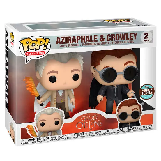 POP 2db-os figura csomag Good Omens Aziraphel és Crowley szárnyakkal termékfotó