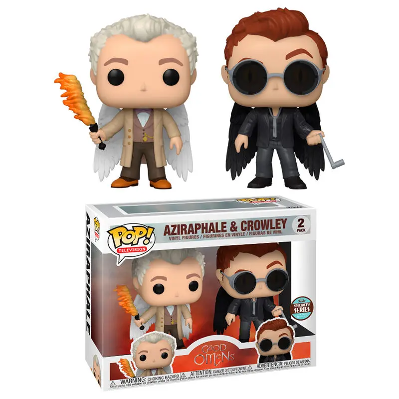 POP 2db-os figura csomag Good Omens Aziraphel és Crowley szárnyakkal termékfotó
