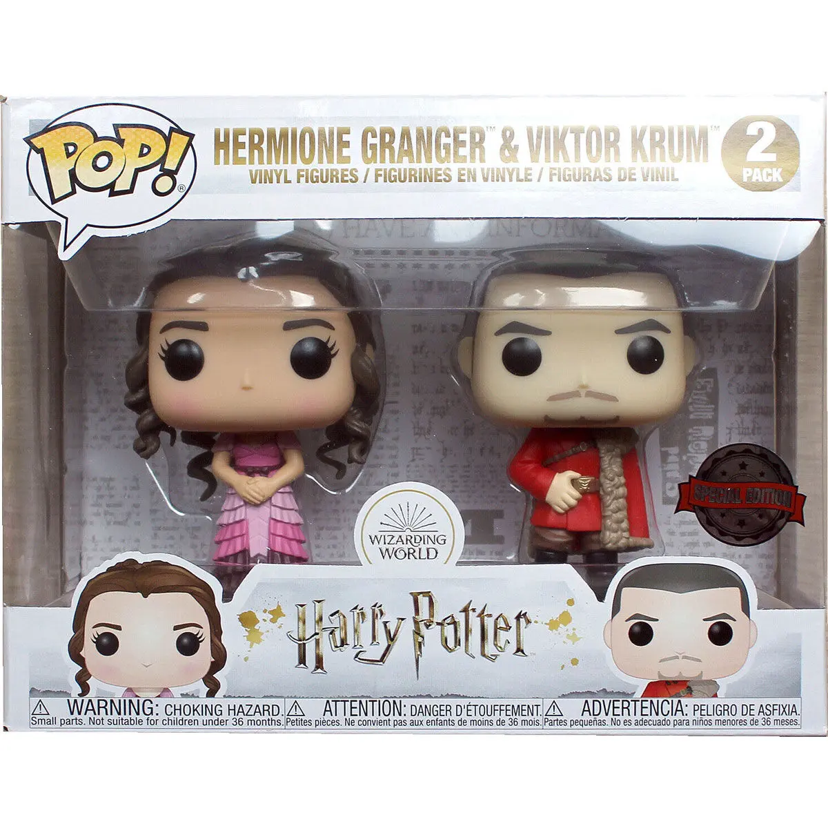 POP 2db-os figura csomag Harry Potter Hermione és Krum Yule Exkluzív termékfotó